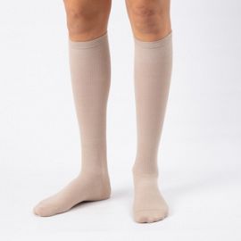 3035 - MEDIA CAÑA ALTA  ALGODÓN CON LYCRA GRADUAL - DESCANSO