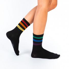 1274 - MEDIA QUAERTE DE ALGODÓN CON LYCRA - COLORES