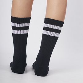 1248 - MEDIA CREW DE ALGODÓN CON LYCRA Y TOALLA - 2 RAYAS